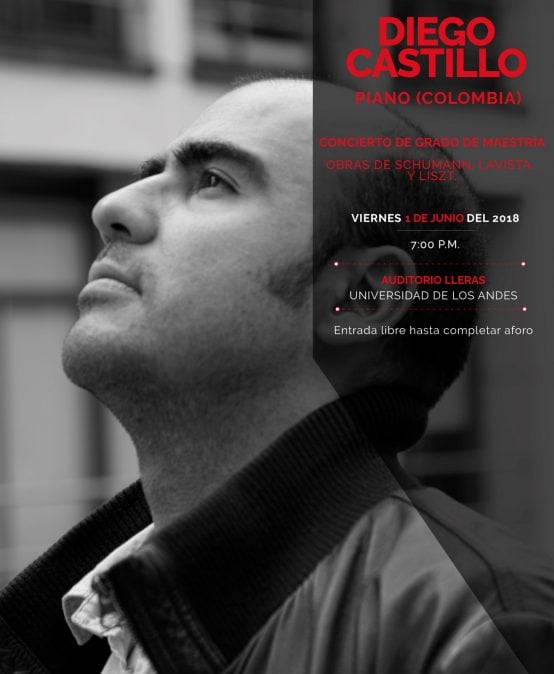 Recital de grado de maestría: Diego Castillo, piano (Colombia)