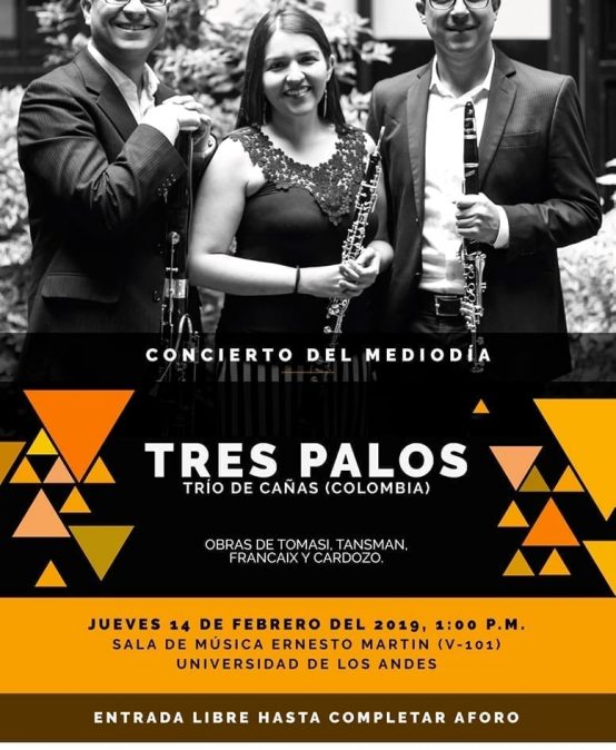 Concierto del mediodía: Tres Palos / trío de cañas (Colombia)