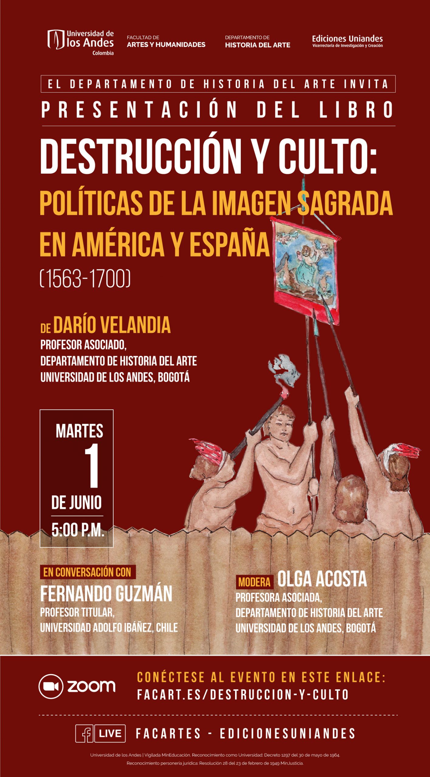 Presentación del libro: Destrucción y culto: Políticas de la imagen sagrada en América y España (1563-1700) de Darío Velandia