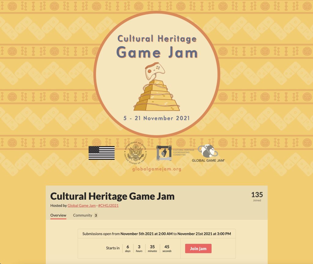 La convocatoria está abierta y pensada para personas que creen que los juegos pueden cambiar el mundo para bien. El Game Jam de Patrimonio Cultural, se desarrollará del 5 al 21 de noviembre.