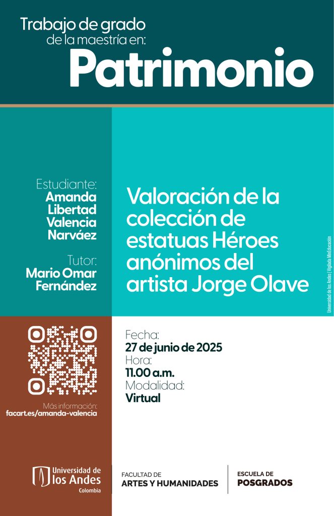 Este trabajo de grado propone una valoración crítica de la Colección escultórica Héroes Anónimos del artista Jorge Olave, compuesta por estatuas instaladas en el espacio público del barrio La Candelaria, en Bogotá.