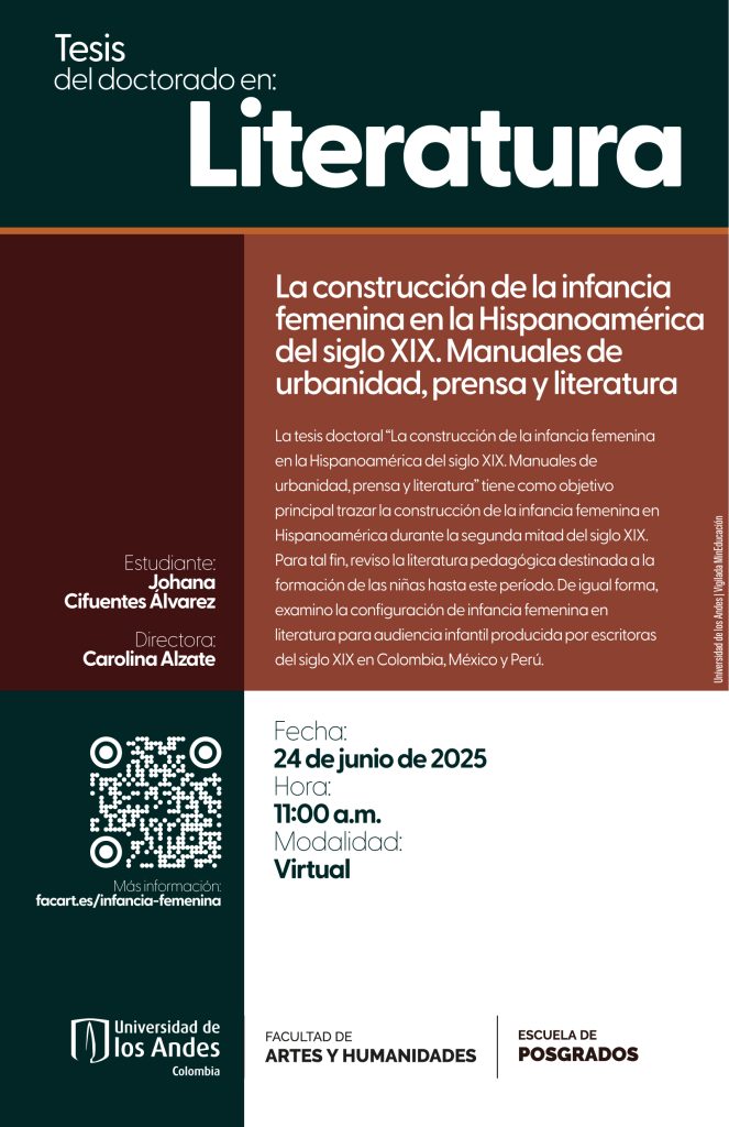 Esta tesis tiene como objetivo principal trazar la construcción de la infancia femenina en Hispanoamérica durante la segunda mitad del siglo XIX.